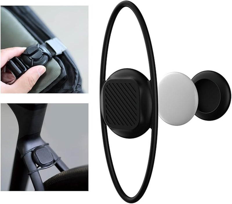 حامل درع حافظة متعقب الدراجة المضاد للماء من السيليكون سهل التركيب باللون الأسود - Image 2